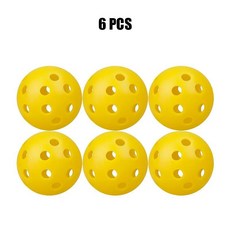 가방 연습용 골프공 천공 컬러 실내 에어플 플라스틱 트레이닝 공, 1개, 18. 6 Pcs Yellow
