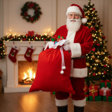 산타 선물 주머니 산타자루 보따리 대형 특대형, 1개, 레드(자루)