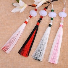 優選好物 魔道祖師魏無羨雙面蓮花雙色流蘇漢服古裝旗袍包包手機掛件, 墨綠+白,一個禮盒裝, 1個