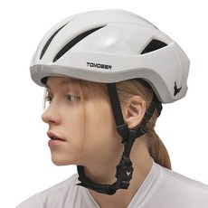 톰디어 고스트 에어로 후미등 자전거 헬멧, 화이트실버, 1개