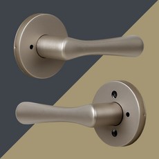 락이록이 AGMT 레바형 두꺼운문 버튼형 방문손잡이 45mm60mm, 1개, 2203 (60T)