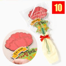 MDF 카네이션 꽃다발 만들기(일반+클레이미포함) 어버이날 스승의날 배송비X, 1세트, 카네이션 일반 클레이미포함  X10개