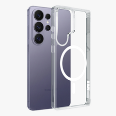 아이시(isee) 갤럭시 맥세이프 케이스 투명 카메라컷 + 강화유리 2장 (3000가우스 초강력 자석 / 변색방지)