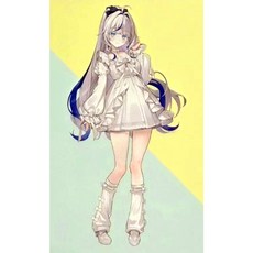 스텔라이브 초코하임 콜라보 포토 카드 화이트 린 포카, 1개