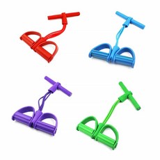 4줄 고탄성 로잉밴드 홈트 미끄럼방지페달 로잉머신 간편한운동 스트레칭기구