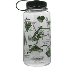 Nalgene 946.4ml(32온스) 넓은 입구 물병 | BPA 프리 내구성 및 누출 방지 - 바이오모픽 씨폼, 이스트 코스트 클리어