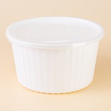소량 고강도 사출 223파이 감자탕용기 백색 대 10세트 떡볶이 국 포장 배달 포장, 대(3.2L)/백색/10세트(몸+뚜껑)