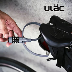 ULAC- 유락 자전거 킥보드 헬멧 캐리어 케이블 자물쇠 도난방지, GRAY, 1개