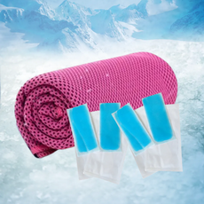 [AURORAE] 폭염극복 여름 휴대용 스포츠 쿨링타올 쿨패치, 블루, 1개