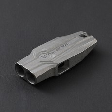 VENTO 鈦閤金口哨 戶外求生訓練用品 高頻裁判高分貝哨子掛飾 STC0, 石洗（送掛繩）, 1個