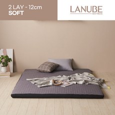라누베 라이트 침대 바닥 토퍼매트리스 소프트 (12cm/S), 차콜그레이