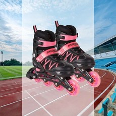 인라인 스케이트 핑크S 사이즈조절 초등 통풍 아동 연습 어린이, 1개