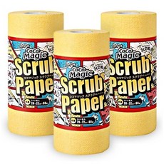 하루한장 뜯어쓰는 노랑 일회용 수세미(60매1롤), 1개