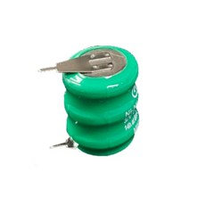 [버튼셀충전지]QNQ 큐앤큐 NI-MH 3.6V 80mAh 1:1핀타입