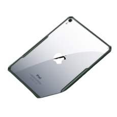 XUNOD Air 2020 iPad保護殼，超彈柔軟，四角防護，高透視背蓋，散熱設計, 暗夜綠邊框, 1個, iPad Air 4 10.9