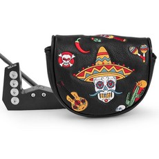 골프 클럽 드라이버용 헤드커버 페어웨이 우드 커버 슈가 스컬 하이브리드 고급 자수 DF3 OZ1 말렛 퍼터 블레이드 헤드커버 프리미엄 가죽(OZ1 퍼터용(1개)), 골프 클럽 드라이버용 헤드커버, 페어웨이 우드 커버 슈