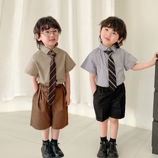 兔巴叮童裝 夏季男童禮服套裝 六一兒童節小主持人演出服 男孩幼兒園畢業服 西裝套裝 洋氣兩件套 短袖西裝禮服 開學畢業演出服