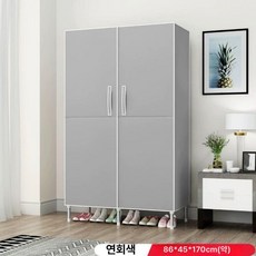 패브릭 수납장 원룸 조립형 견고, 연회색 편리한 펼침문 86cm 없음