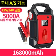 메가파워 자동차 점프스타터 승용차 트럭 중장비 모두가능 비상긴급시동 12V 24V범용, 168000mAh, 1개
