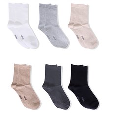 renoma 女性羅紋中筒襪6雙組, 混色
