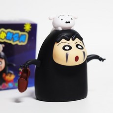 Dropshipping/도매 스푸핑 재미 있은 Cross-dressing 크레용 신짱 cos 얼굴 없는 남자 Q 버전 인형 손 모델 자동차, 얼굴없는 남자 신짱-12cm