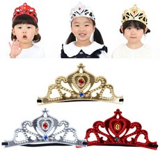 고무밴드 머리띠형 왕관 3종세트 유아 생일파티 공주 티아라 크라운, 1개, 티아라스타일3종(3099)