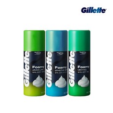 질레트 쉐이빙폼 포오미 센서티브스킨 레몬라임 멘솔 면도거품크림, 1개, 175g