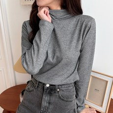 르러프 여성 도톰한 목폴라 니트 티셔츠