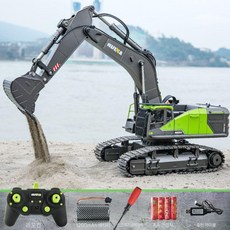 HUINA 1/14 RC 합금 굴삭기 포크레인 중장비 중장비차, 593 나사 22채널 합금(3.2kg)