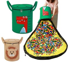 츄핑 2in1 놀이매트 블럭 정리함, 브라운, 1개