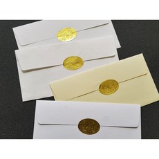 [8X16 100매] 티켓 봉투 상품권 봉투 자켓 봉투 캘리그라피 봉투, 7) 금색스티커(50매)