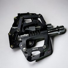 Wellgo R277 輕薄型CNC輕量化公路車/登山車踏板 - 原廠盒裝, 黑, 1個