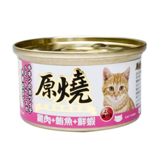 原燒貓罐餐包，多種口味可選，鮪魚雞肉底，貓咪點心副食罐, 1個, 雞肉、鮪魚、鮮蝦