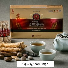 [단독판매] 한국인삼중앙회 프리미엄 고려홍삼차, 1개, 100개입, 3g
