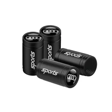 A3 A4 B8 8P B9 8V A5 RS A1 A2 A6 C7 Q5 Q7 용 자동차 메탈 로고 휠 에어 밸브 캡 어 먼지 커버, 16 Audi MS-Bla