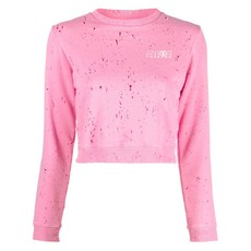 MM6메종마르지엘라 뉴메릭 로고 프린트 퍼포레이티드 스웨트셔츠