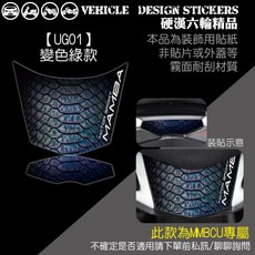 【硬漢六輪精品】 SYM MMBCU 158 / 2025 改款 MMBCU158 曼巴 車尾塑件造型貼 (版型免裁切), 1個, 【UG01】變色綠款