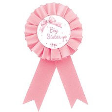 핑크 보우 빅 시스터 배지 핀 나비 넥타이 투 비 버튼 로제트 나비매듭 생일 축하 소녀 어워드 리본 버튼 여아용 베이비 샤워/첫 번째 파티 용품 129295
