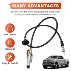 Dodge Ram 1500 2002-2010 용 케이블 56043089AF가있는 자동차 수동 라디오 안테나베이스, 01 As Shown
