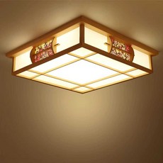 한옥 천장등 전통 방등 거실 조명 펜션 원목 카페 일본풍 LED 6214-45cm, 6120-65cmx45cm 리모컨 무단계 디밍