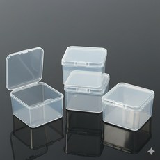 보관 미니 4p 정사각 비즈 파츠 수납케이스 플라스틱