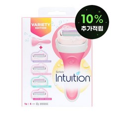 쉬크 인튜이션 혼합기획팩(날4입+면도기) 레몬베리 (스마일캐시 10% 적립) -