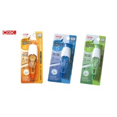 COX 三燕 CT-104/CT-105/CT-106 按壓式環保修正帶 4.2mm/5mm/6mm x 6M, 1個, CT-106 修正帶 - 6mm (綠