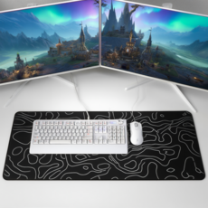 강플로 데스크 포커스 게이밍 장패드, 1개, 블랙