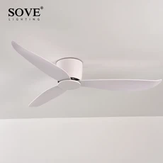 거실 천장 실링팬 설치 SOVE 선풍기 흰색 낮은 바닥 DC 원격 제어 조명 없는 심플 17cm 220V, 01 52 inch, 01 A1 White, 2) A1 White - 52 inch
