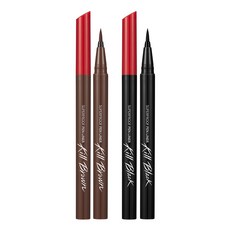 [1+1] 클리오 수퍼프루프 펜라이너, 03 카카오브라운, 01 블랙, 1개, 03카카오브라운1개,01블랙1개