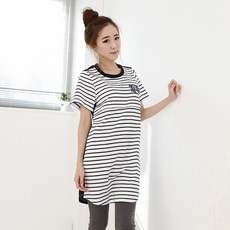 반팔 수유 리본땡땡이