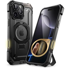SUPCASE UB Grip 그립 아이폰16 프로맥스 맥세이프 카메라 버튼 킥스탠드, 블랙, 1개 블랙, 1개
