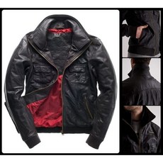 極度乾燥 Superdry Ryan Bomber 牛皮皮衣 夾克 外套 縮口設計, 咖啡色,S, 1個