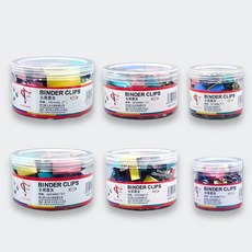 長興Long 彩色長尾夾, 黑色【19mm】【1桶40入】, 1套